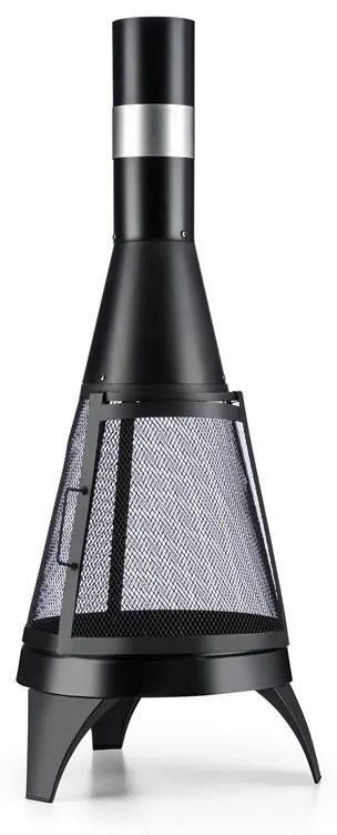 Volantis, záhradný krb, záhradná pec, na drevo, 360° ohnisková komôrka, Ø 45 cm, oceľový plech, čierny