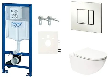 Cenovo zvýhodnený závesný WC set GROHE do ľahkých stien / predstenová montáž + WC SAT Infinitio SIKOGRSINF2S, 1 ks
