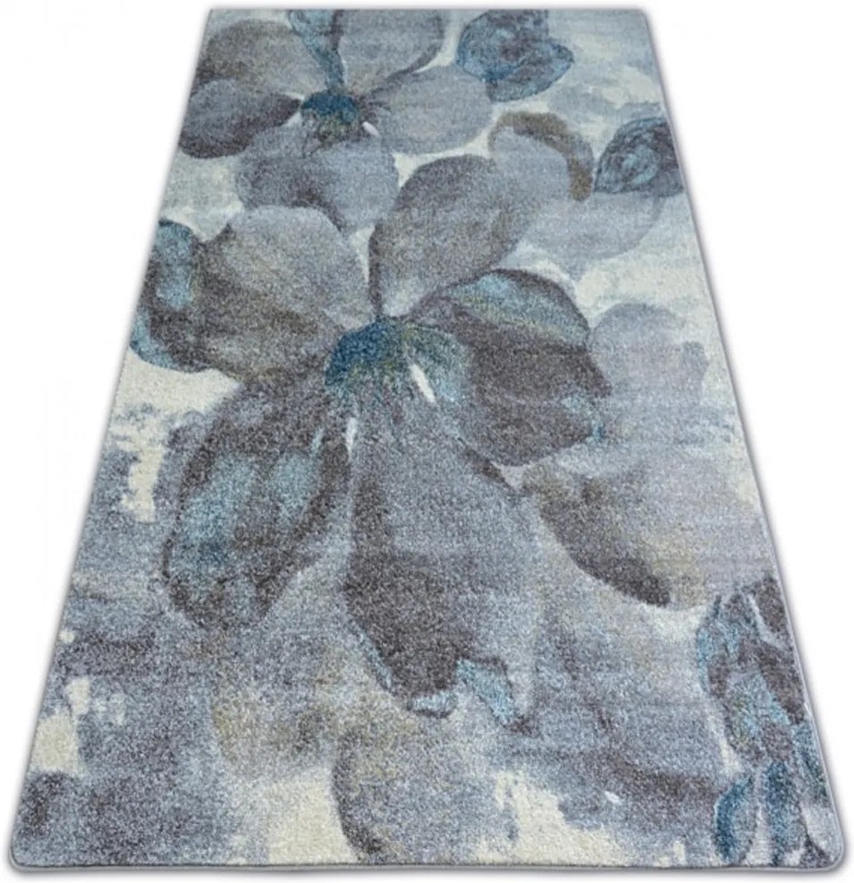 Kusový koberec Kvety šedý, Velikosti 80x150cm