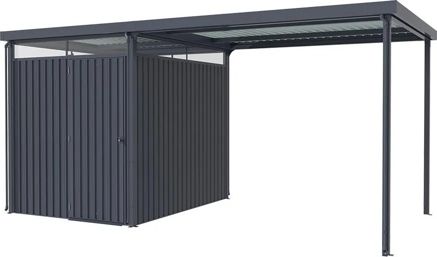 Záhradný domček so svetlíkmi Avenberg MAGNUS + prístavba 2.5 x 4.9 m - Premium