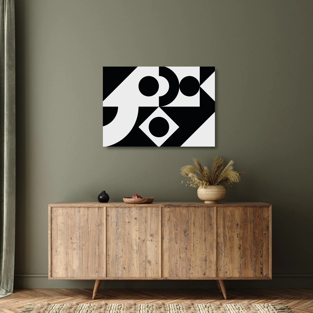 Sklenený obraz - Geometrická abstrakcia N⁰1 (70x50 cm)