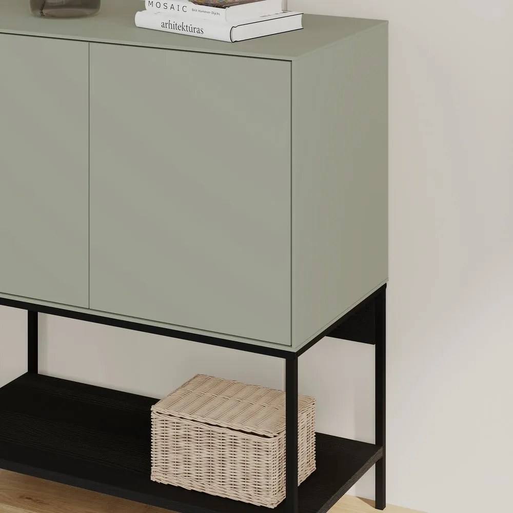 Zeleno-čierna skrinka 80x90x40 cm Amira – Marckeric