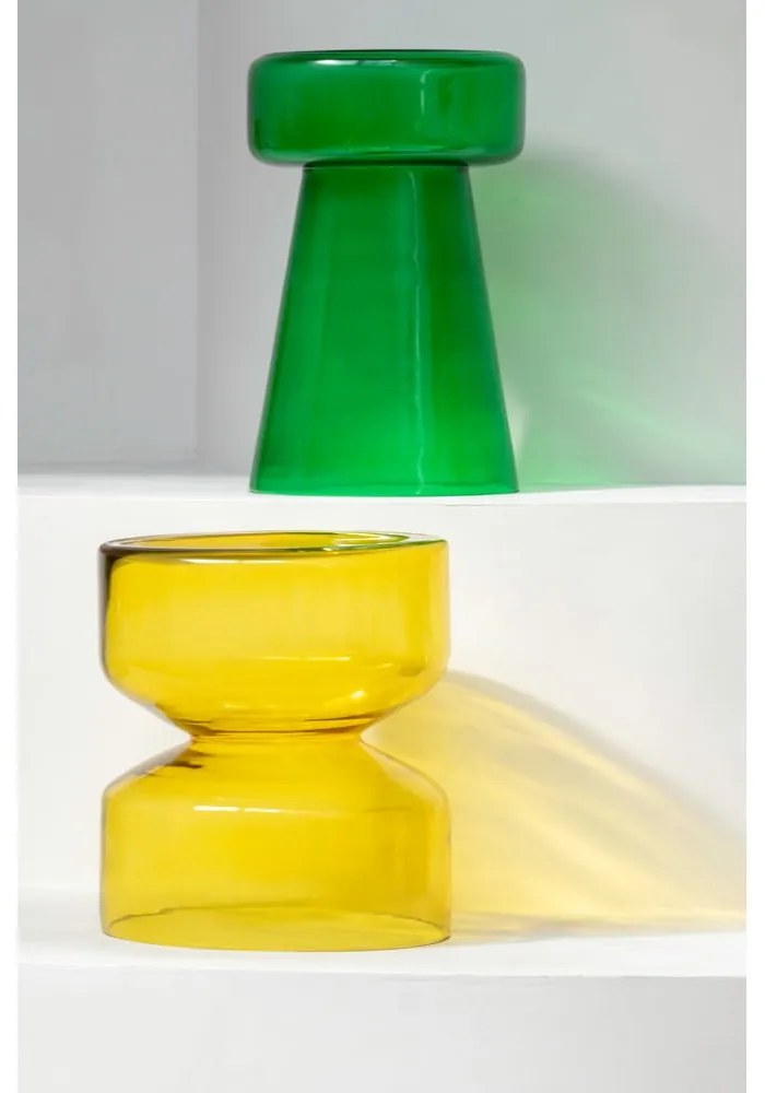 Sklenený okrúhly odkladací stolík ø 35 cm Doble – Leitmotiv