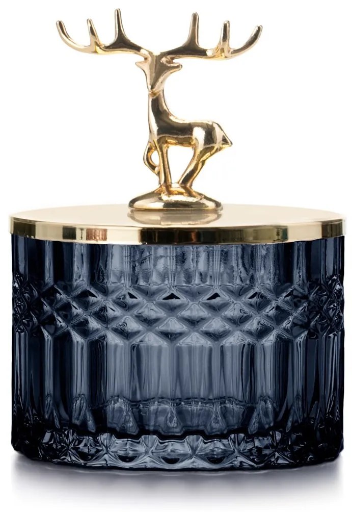 AmeliaHome Šperkovnica Deer čierna, velikost 9x9x12,5cm