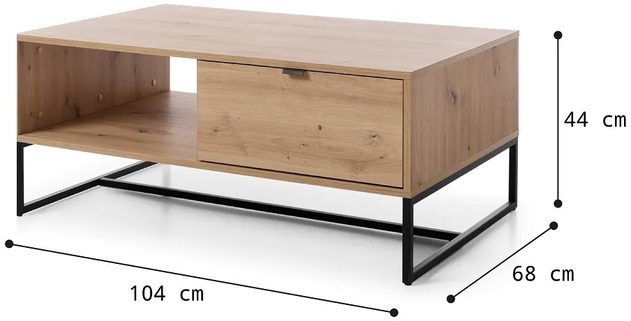 Konferenčný stolík Amber - dub artisan
