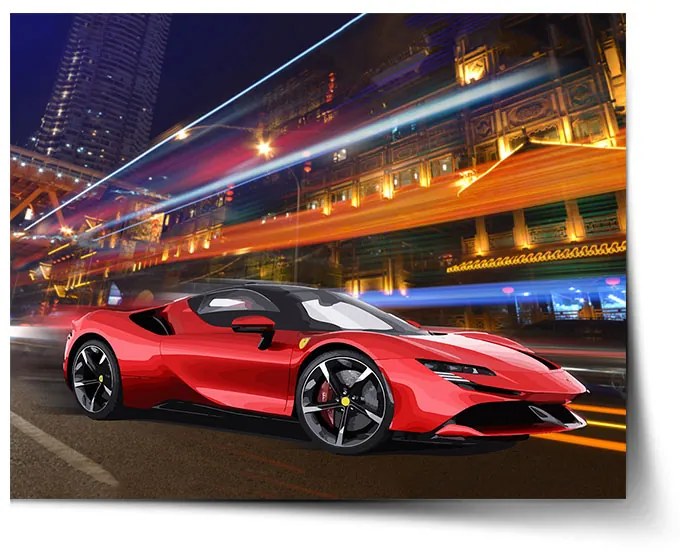 Sablio Plagát Ferrari na ulici - 60x40 cm