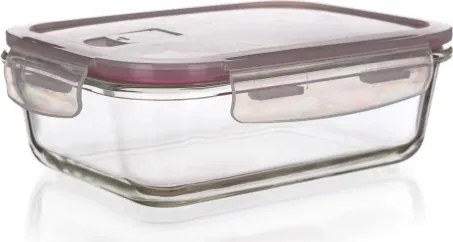 Doza na potraviny Lora 950 ml, bordó, sklo%