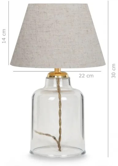 Stolná lampa AYD 1xE27/40W/230V krémová/číra