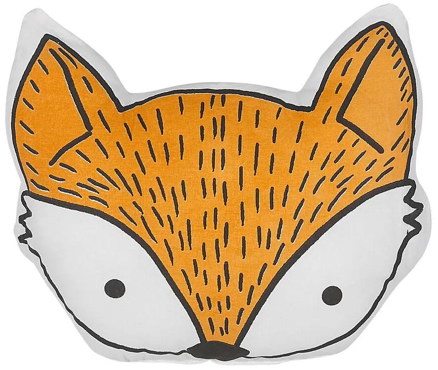 Bavlnený detský vankúš Fox 50 x 40 cm Oranžový VADODARA Beliani
