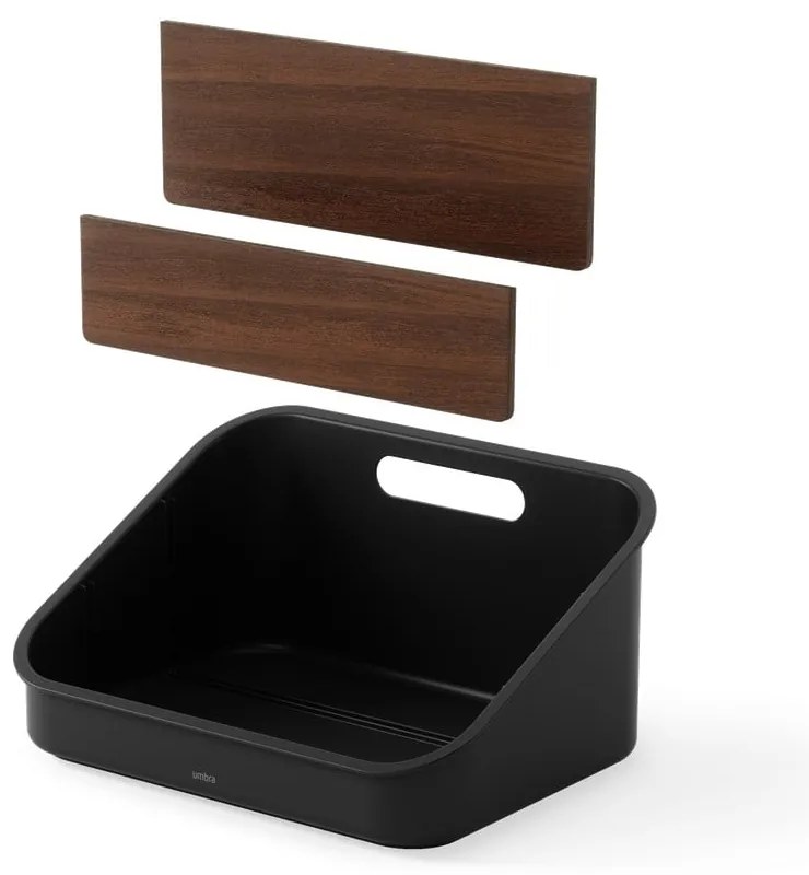 Čierny kúpeľňový organizér na kozmetiku z recyklovaného plastu Bellwood – Umbra