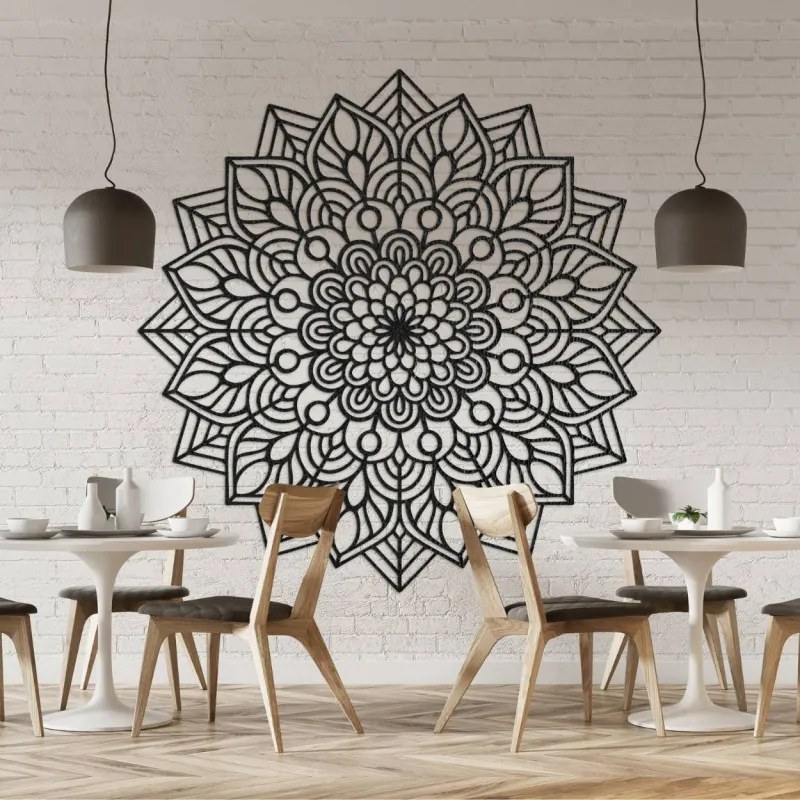 Dizajnová drevená dekorácia kvetinový ornament | SENTOP HDF0319-A