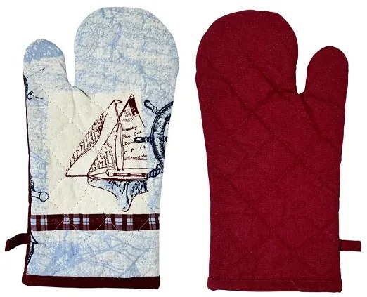 Home Elements Set zástera, chňapka a 3 utierky Plachetnica