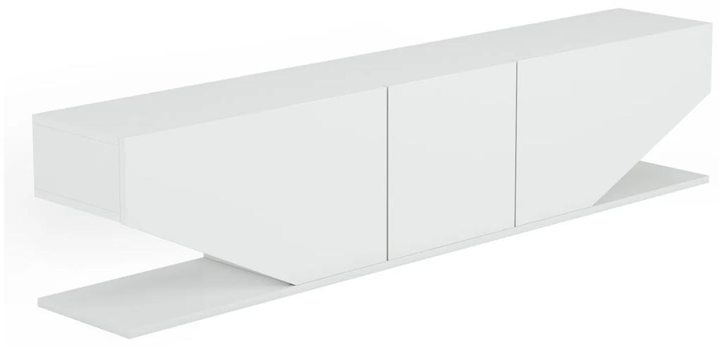 Dizajnový TV stolík Gagenia 180 cm biely