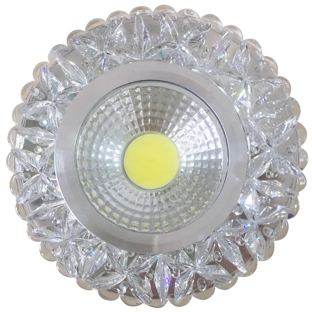 CLX Stropné LED podhľadové osvetlenie HANA, 5W, denná biela, 10cm, okrúhle, číre