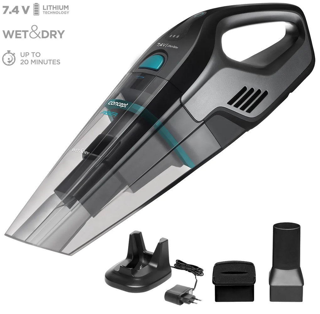 Concept VP4350 ručný vysávač WET & DRY RISER 7,4 V