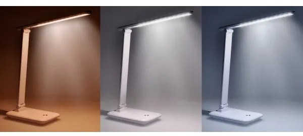 Solight WO64-W - LED Stmievateľná stolná lampa LED/10W/230V 3000/4500/6000K biela