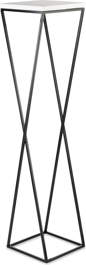 STOJAN NA KVETINÁČ LOFT6 100X24X24 CM ČIERNA/BIELA