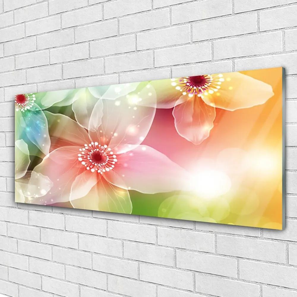 Obraz na akrylátovom skle Kvet rastlina príroda umenie 125x50 cm