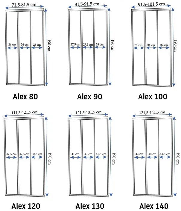 Sprchové dvere Rea Alex transparentné