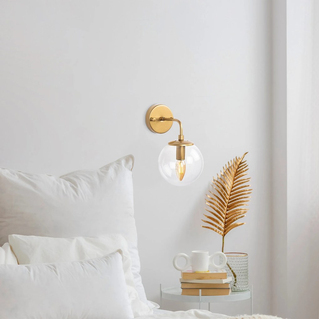 Nástěnná lampa Horn I zlatá