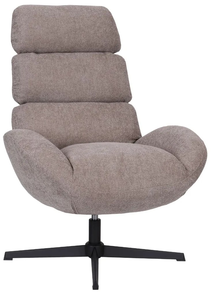 Otočné kreslo Cloud s vysokým operadlom, tmavo béžové