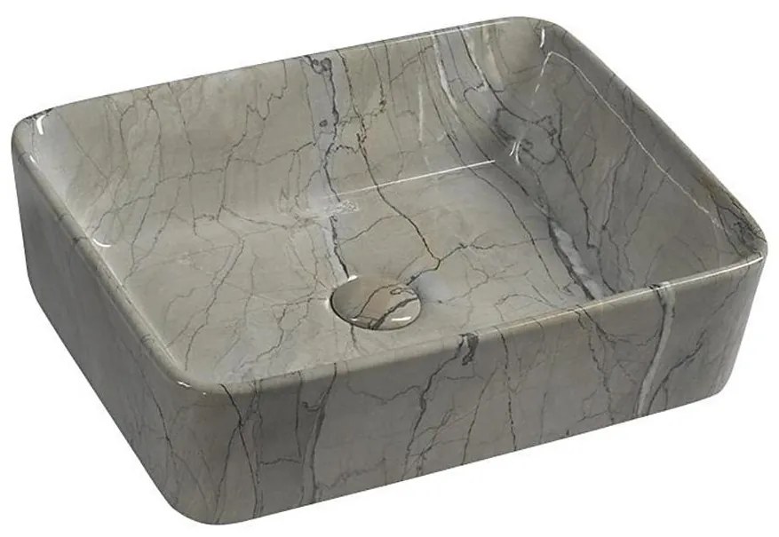 Sapho - Umývadlo na dosku DALMA 47,5x37,5 cm keramika/grigio