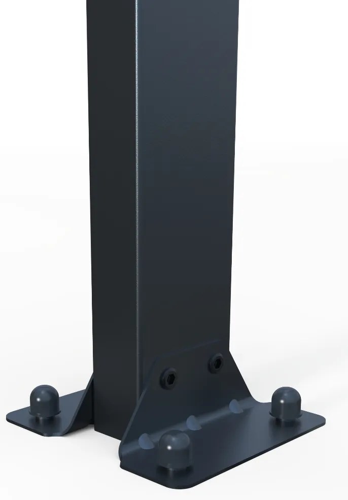 Hliníkový vchodový prístrešok BestBerg PD-4A / 4,3 m² / sivý