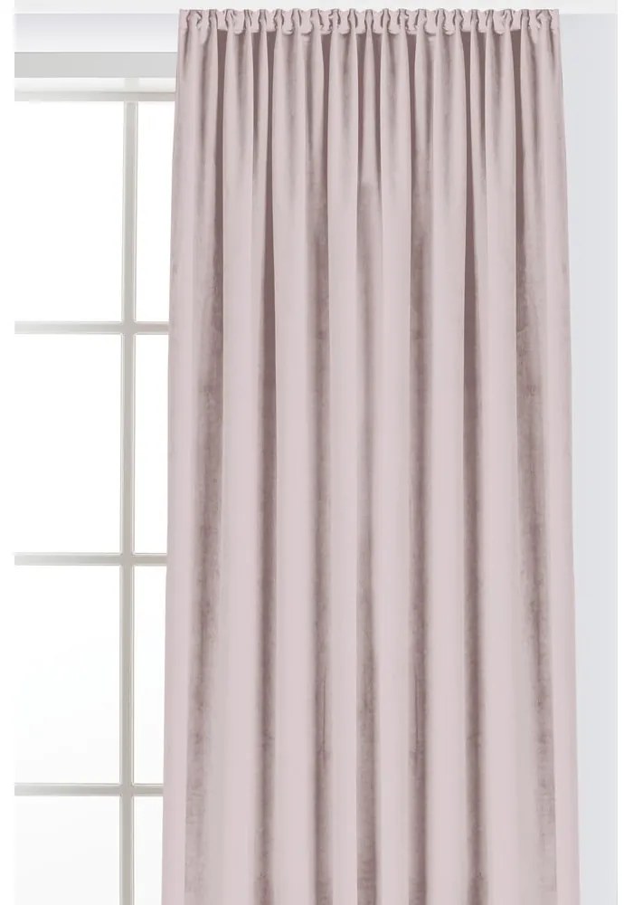 Svetloružový zamatový dimout záves 400x250 cm Velto – Filumi