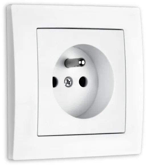 Elhard Zásuvka Vera, matná, biela - kompletná VZ6100W