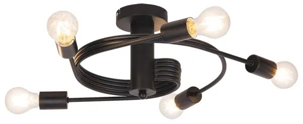 Rabalux 2096 - Prisadený luster CARLY 5xE27/15W/230V čierna