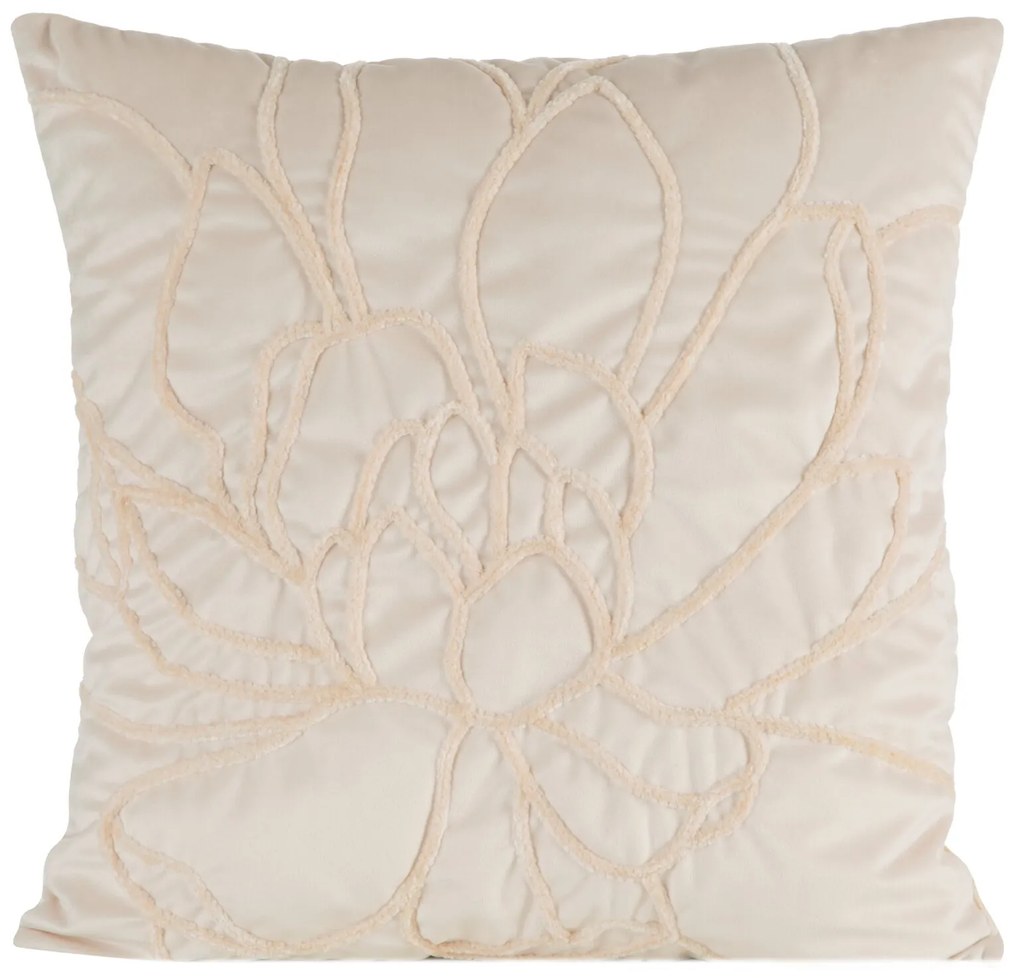 DEKORAČNÁ OBLIEČKA NA VANKÚŠ SANDI 45X45 CM KRÉMOVÁ