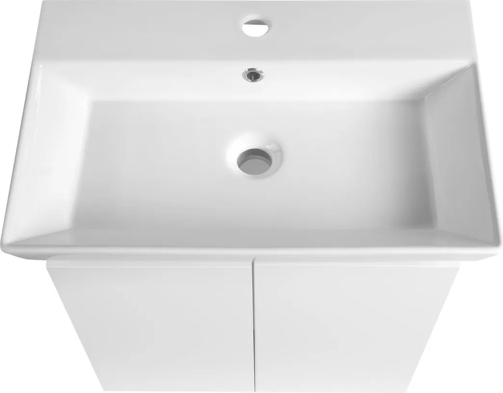 Aqualine Aqualine, PANEDA umývadlová skrinka 55x55x34,2cm, biela, PN255