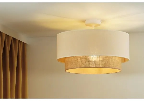 Duolla - Prisadený luster BOHO 1xE27/15W/230V pr. 45 cm krémová/hnedá