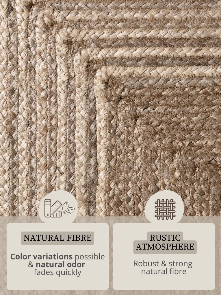Hanse Home, Kusový koberec Juno 106329 Natural White Brown, 120x170, hnedá, chodba / predsieň