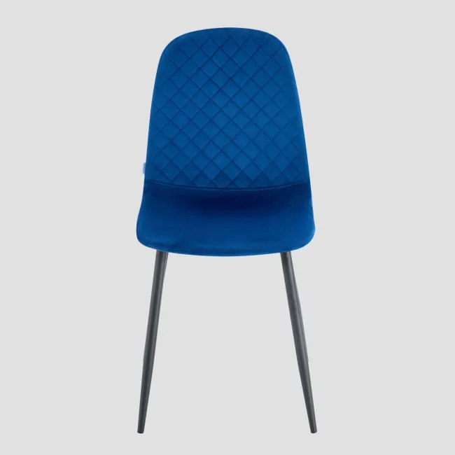 Jedálenská stolička NOIR zamatová modrá 743856