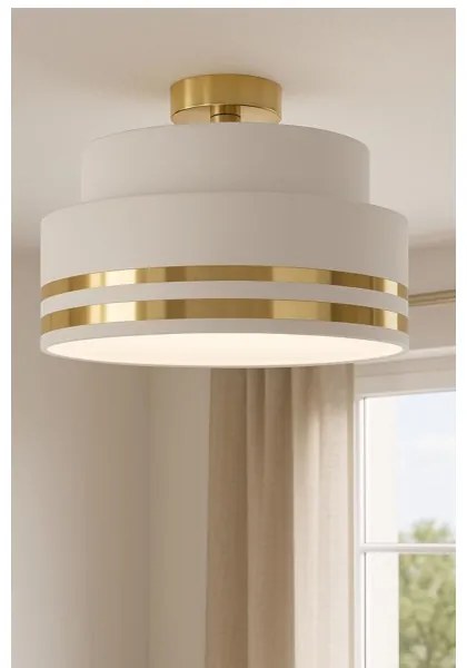 Stropné svietidlo TAMI 1xE27/60W/230V pr. 40 cm biela/zlatá