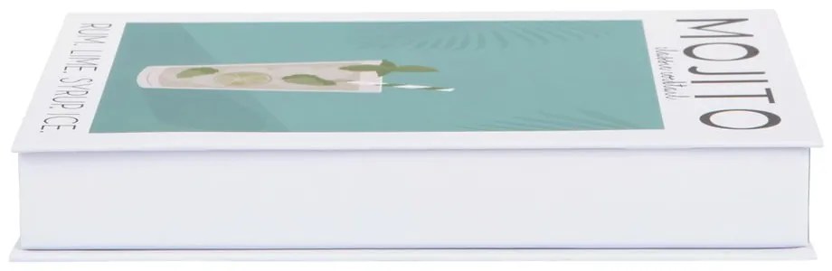 Bielo-zelený dekoratívny papierový úložný box 18x4x25 cm Mojito – PT LIVING