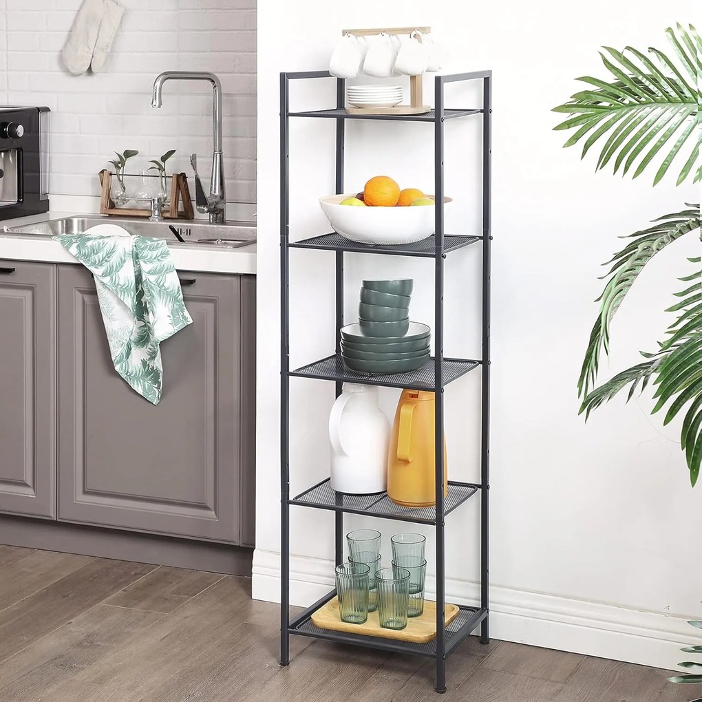 Regál Debra 128 cm černý