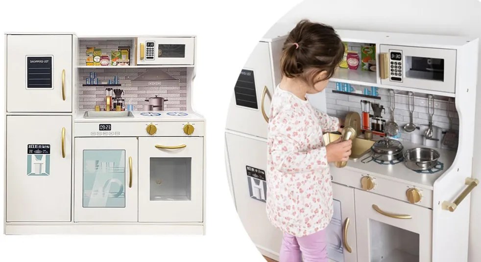 Drevená hračka kuchynka s doplnkami