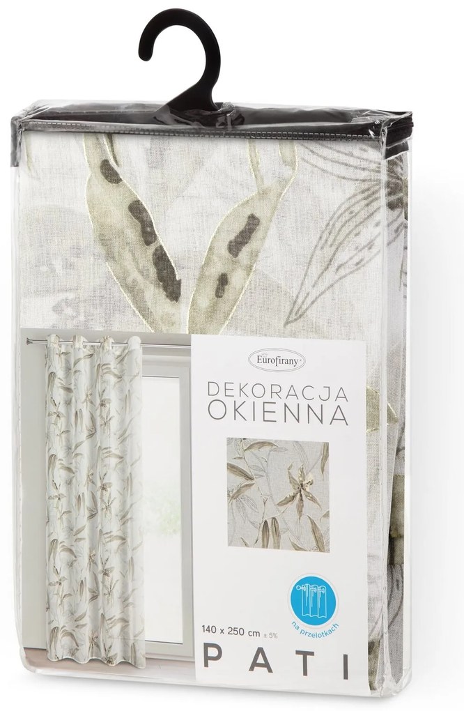 ZÁVES NA KRÚŽKOCH PATI 140X250 CM KVETY