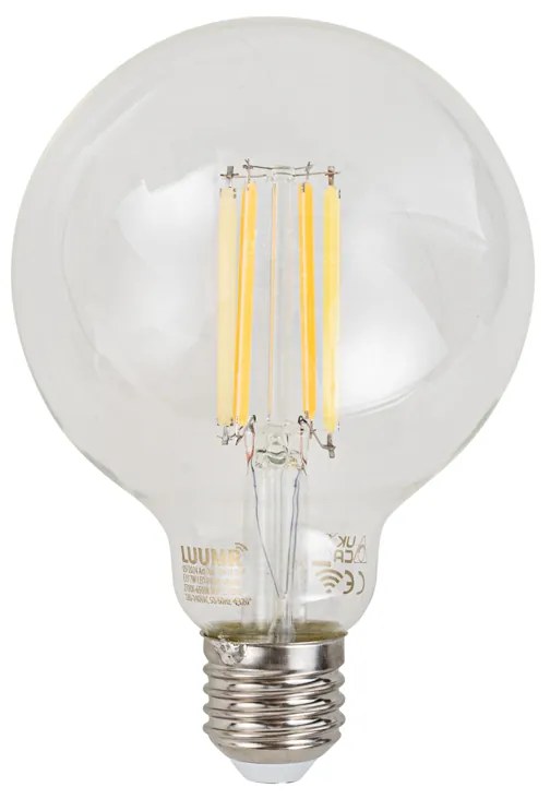 Sada 5 ks Inteligentné stmievateľné LED žiarovky E27 G95 číre 7W 806lm 2700-6500K