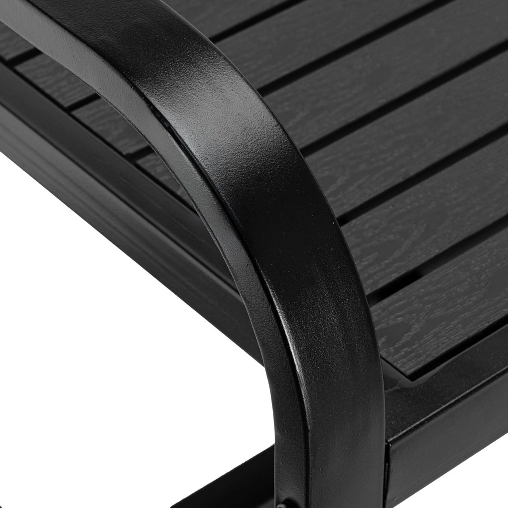 Záhradná lavička Sobo 124 cm čierna
