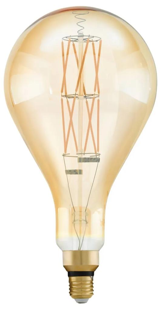 EGLO Retro stmievateľná filamentová LED žiarovka, E27, PS160, 8W, 806lm, 2200K, teplá biela, jantárová
