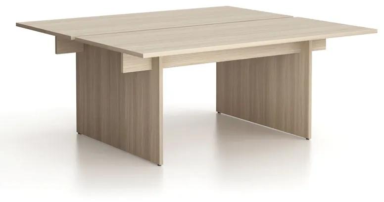 Stôl double SOLID, 1800 x 1650 x 743 mm, dub prírodný