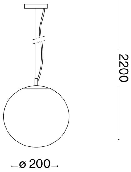 Ideal Lux - Luster na lanku MAPA 1xE27/42W/230V pr. 20 cm zlatá/dymová