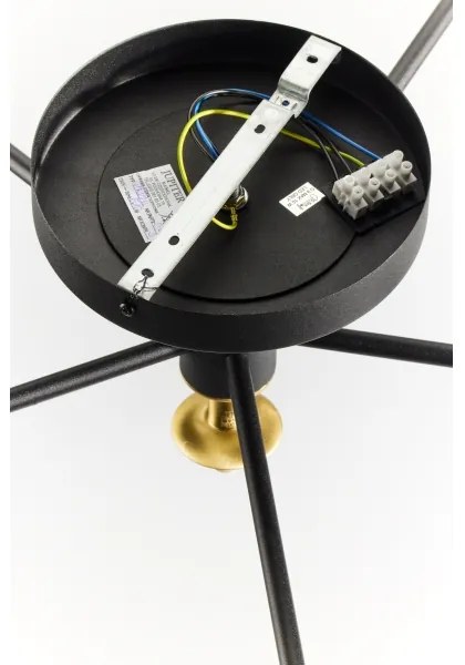 Jupiter 2033 - Prisadený luster FIGARO 6xG9/10W/230V čierna/zlatá/béžová