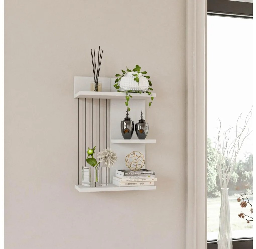 Nástenná polica KINIK 60x40 cm biela