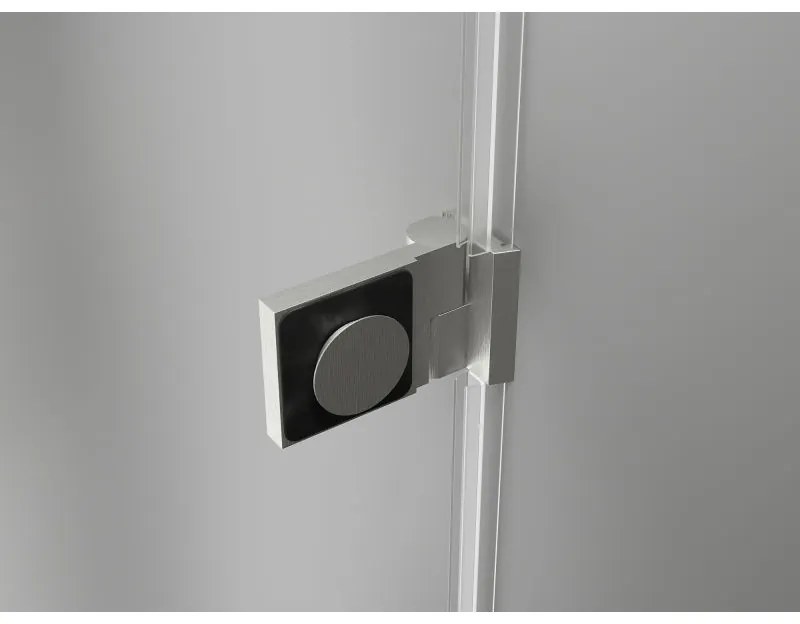 Mexen, Mexen Lunar-B ľavé otočné sprchové dvere 70 cm, transparentné, brúsený nikel - 832-070-000-97-00-L