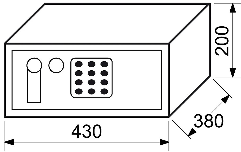 Oceľový trezor s elektronickým zámkom RICHTER RS.20.EDK.LAP