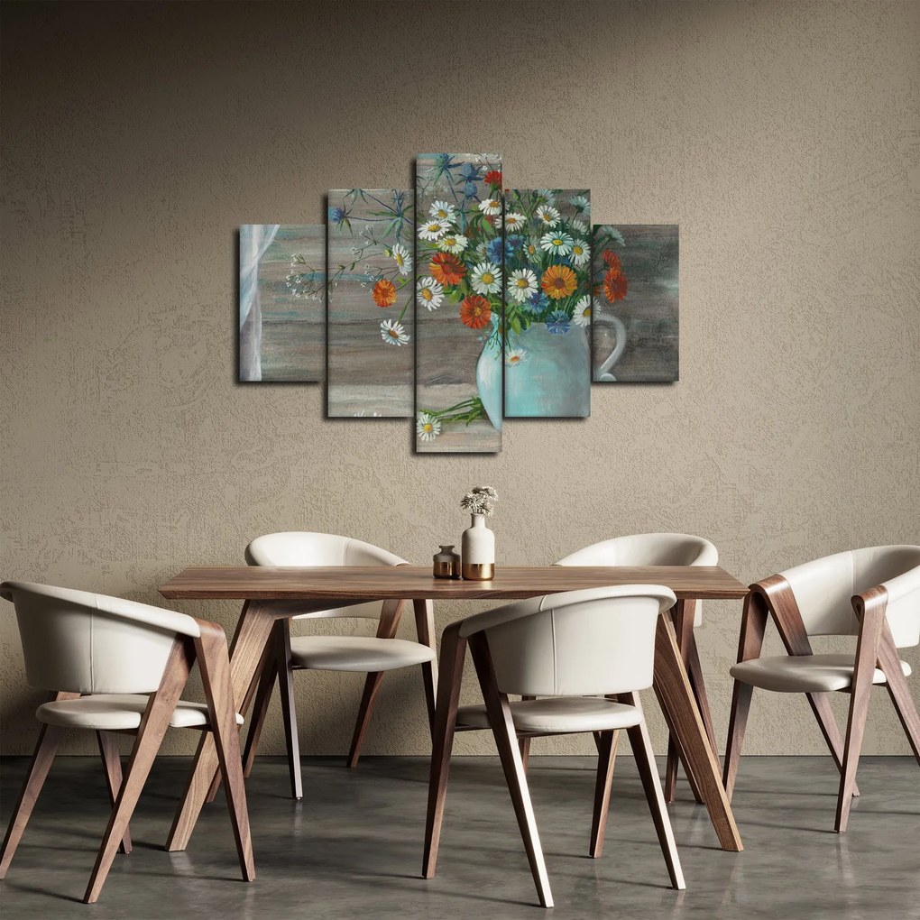 Obraz - Lúčne kvety, olejomaľba (150x105 cm)